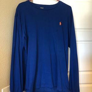 Men’s Royal Blue Polo Long Sleeve Tee
